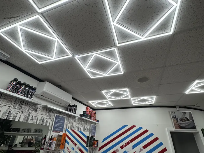 Salon ceiling LED by Cann's Electrical, Cardiff